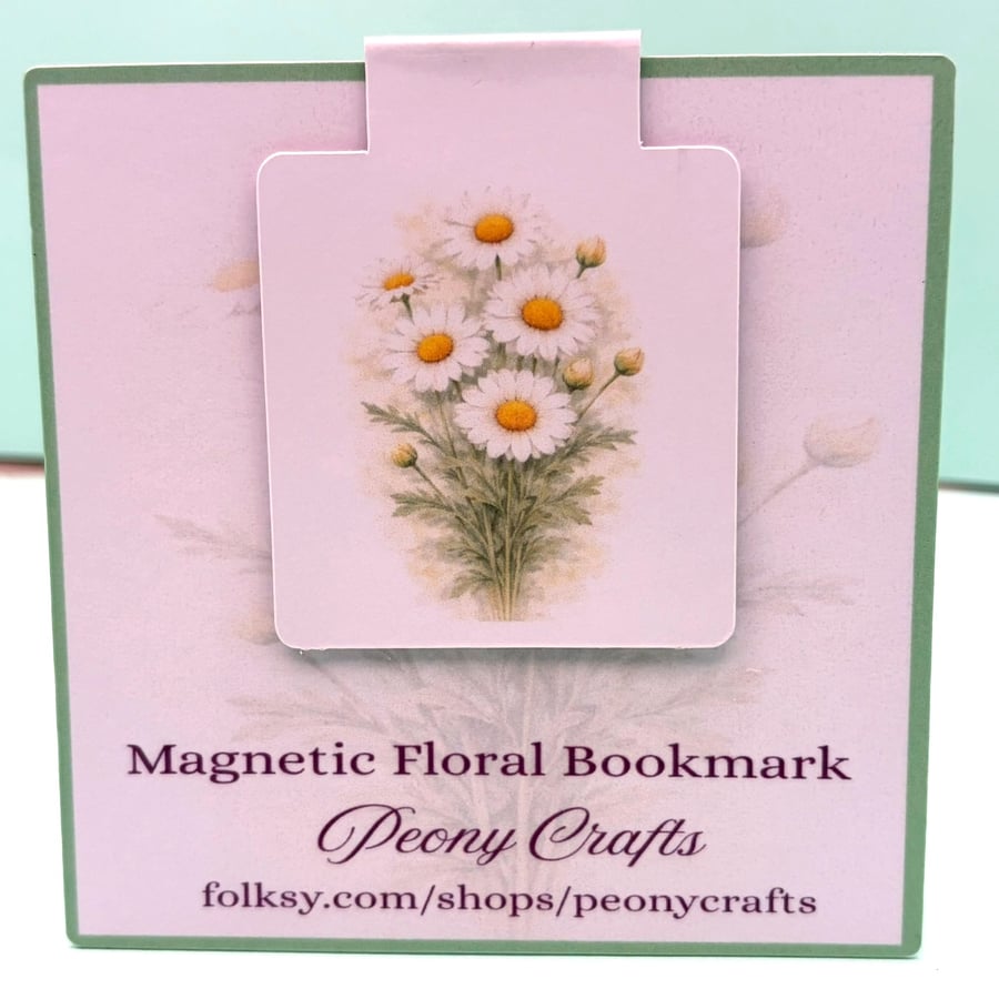 Daisy Magnetic Bookmark - Botanical Bookmark Gift