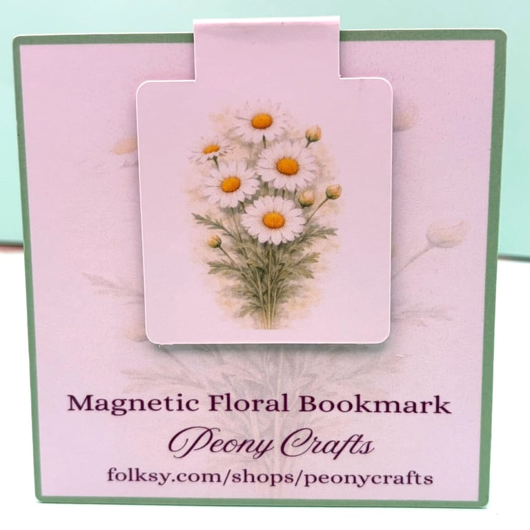 Daisy Magnetic Bookmark - Botanical Bookmark Gift
