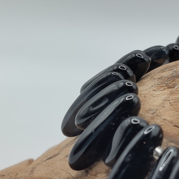 Lashed. Black Agate Stone Bracelet by BDS.