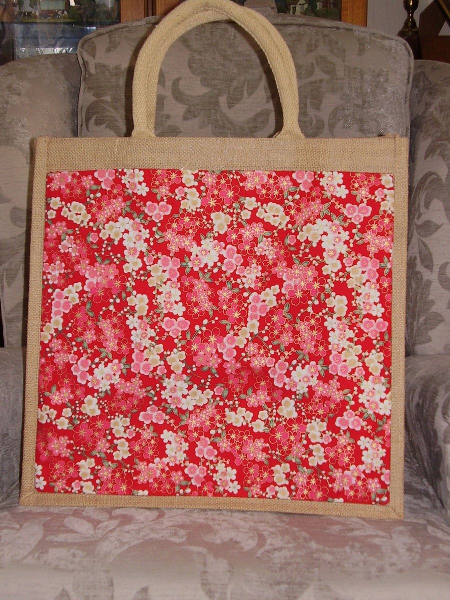 Natural Jute Bag with Padded Handles