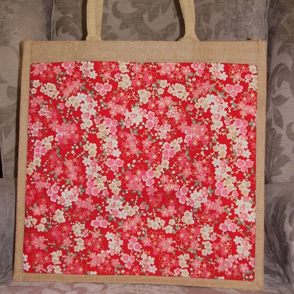 Natural Jute Bag with Padded Handles