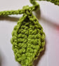 Handmade Crochet Red Poppy Flower and Leaf Garland Bunting - Image 4