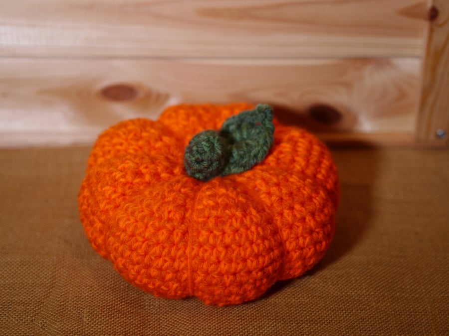 Crochet pumpkin super size