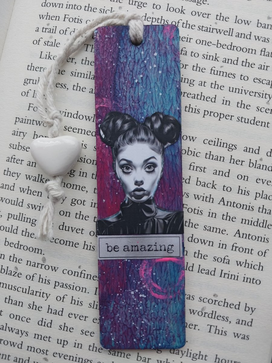 "Be Amazing" wooden bookmark 