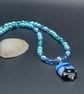 Glass wave pendant and necklace