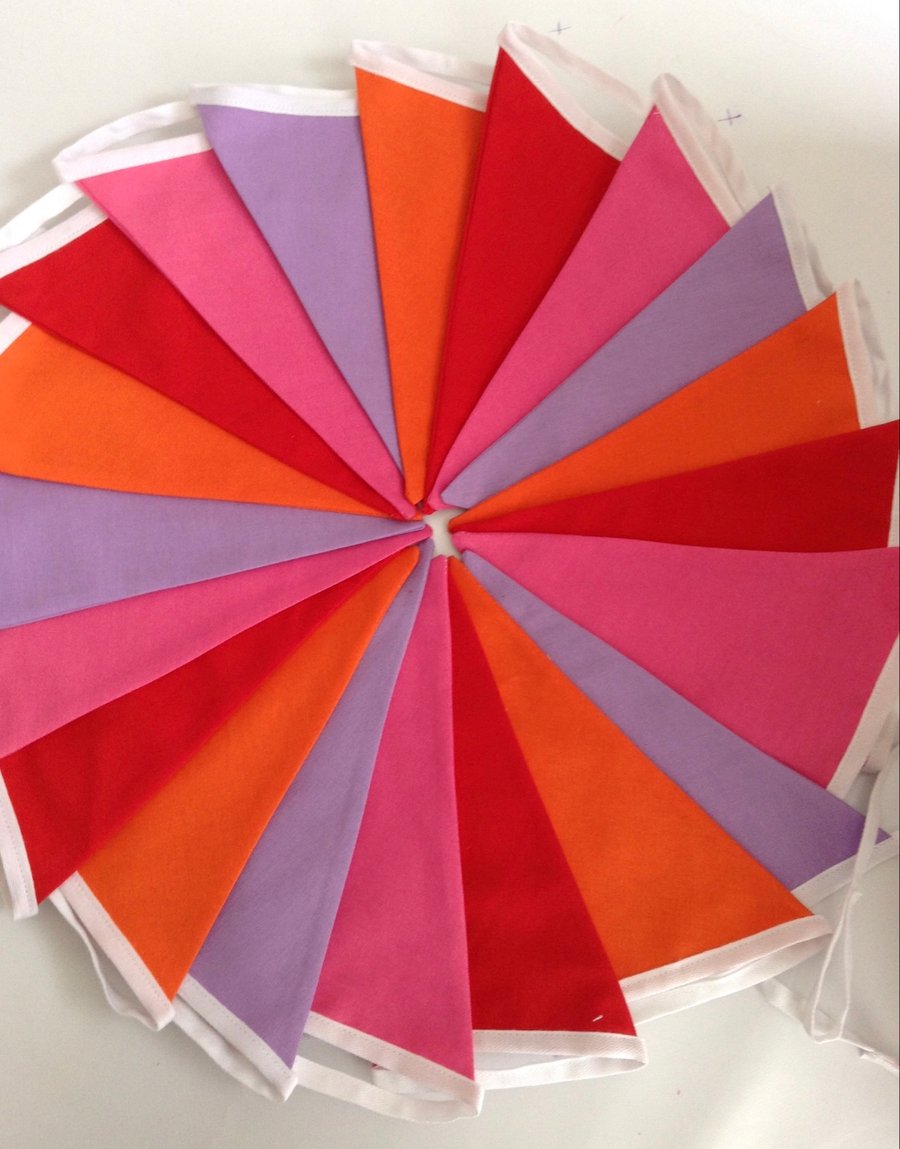 Indian summer  bunting ,Cotton fabric bunting