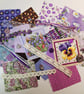 Mini purple and lilac slow stitching or junk journal kit for a beginner - Image 6