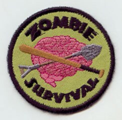 Zombie Survival Embroidered Patch for jackets,sweatshirts, bags & more.