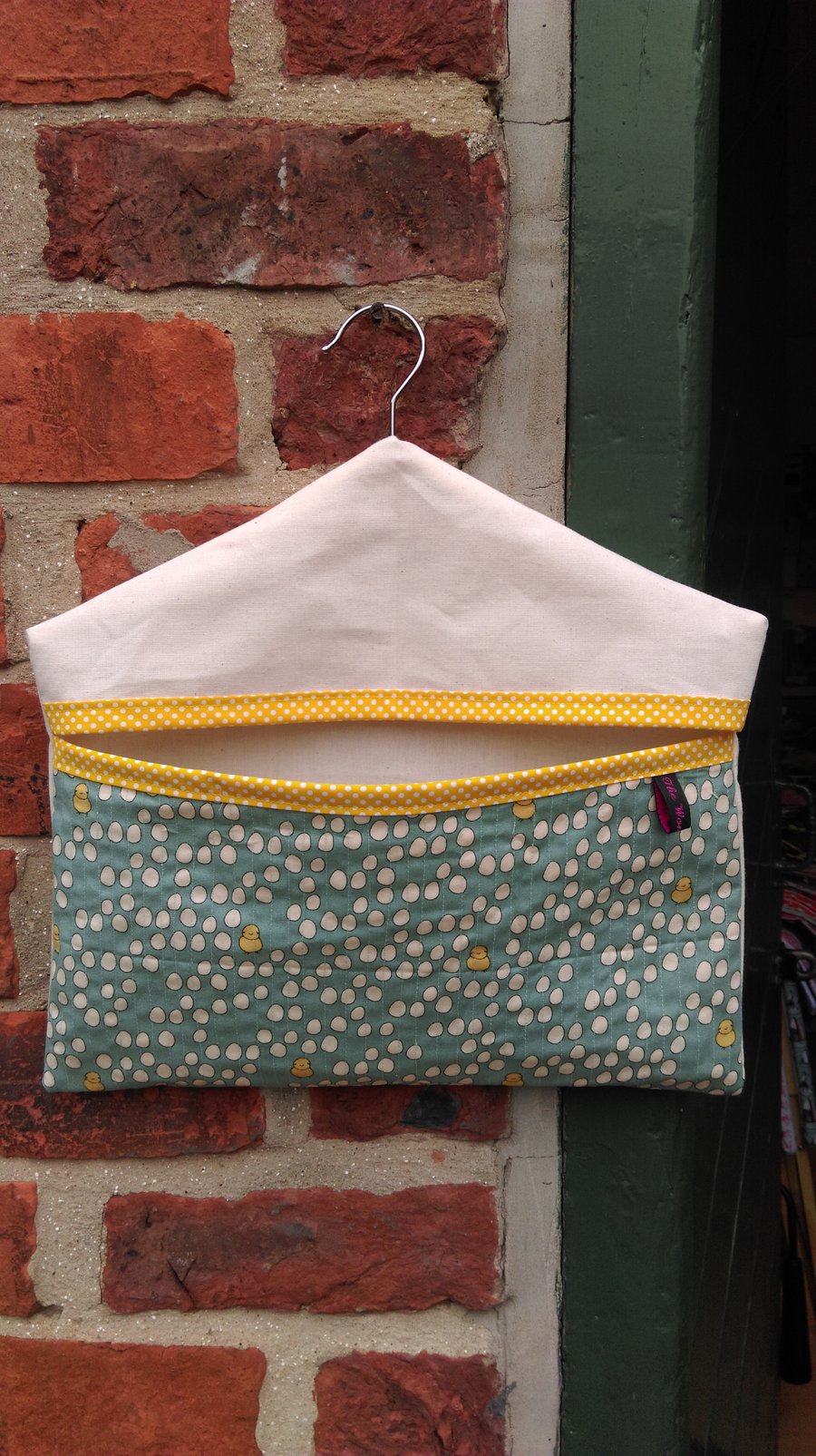 Chicks & Eggs Quilted Multi Use Bag - Pegs, Car Tidy, Nappy Holder etc.