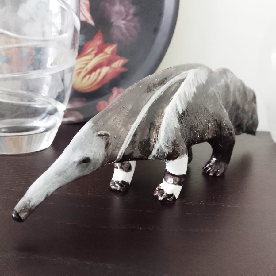 Giant Anteater Ceramic Sculpture - Handmade