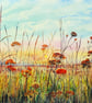 Colourful Watercolour Print: Summer Fields  Landscape Bespoke Art - Image 1