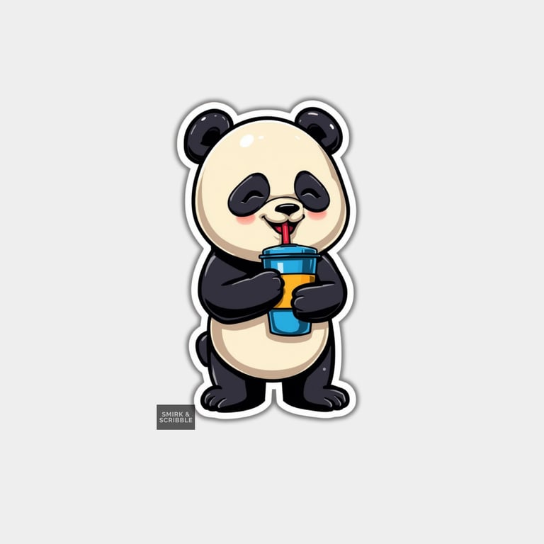 Funny Vinyl Sticker For Adults - Cute Panda