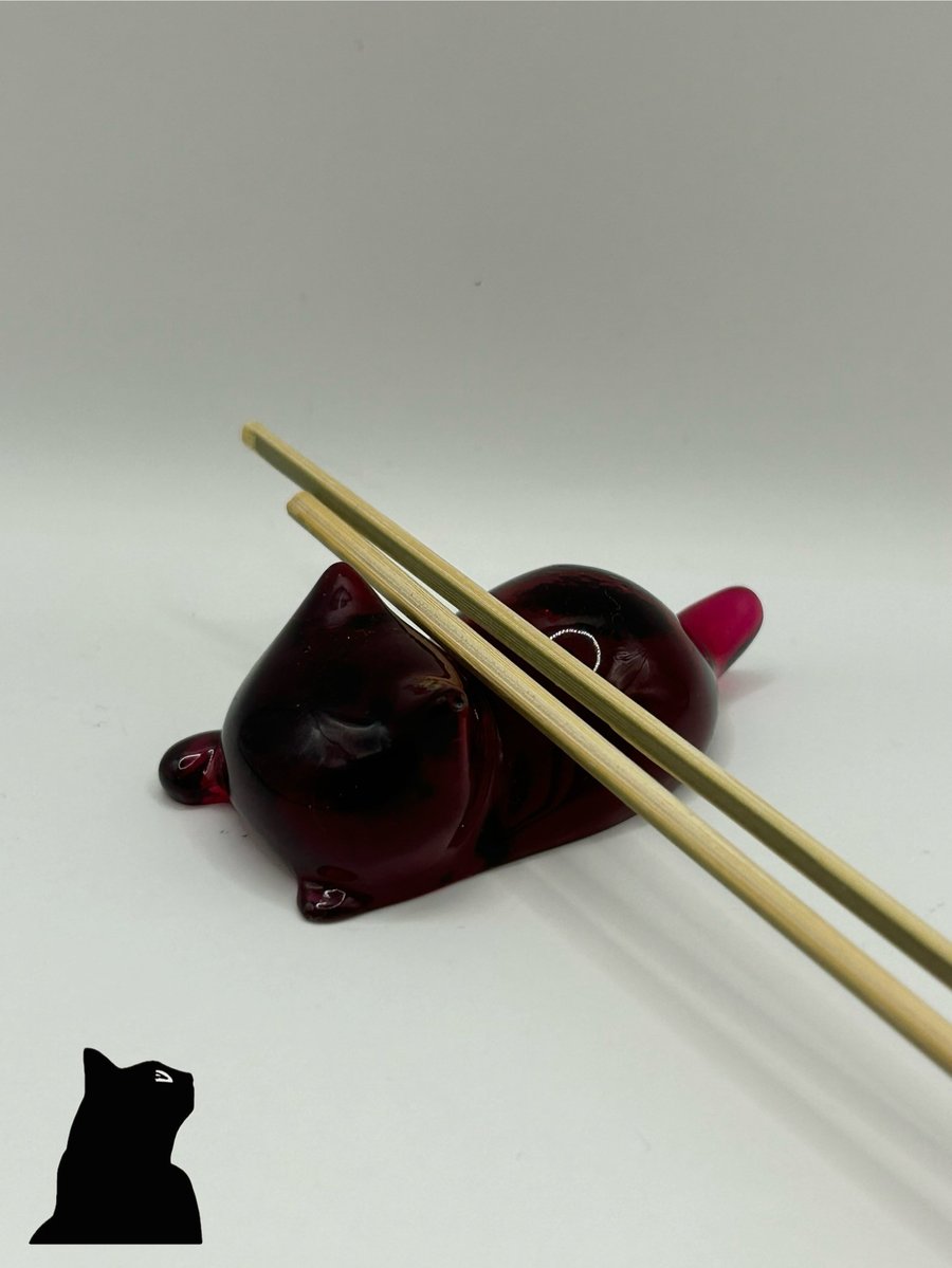 Handmade Resin Cat Holder for Brush, Pen, Chopstick, Large Needle or Magnet B