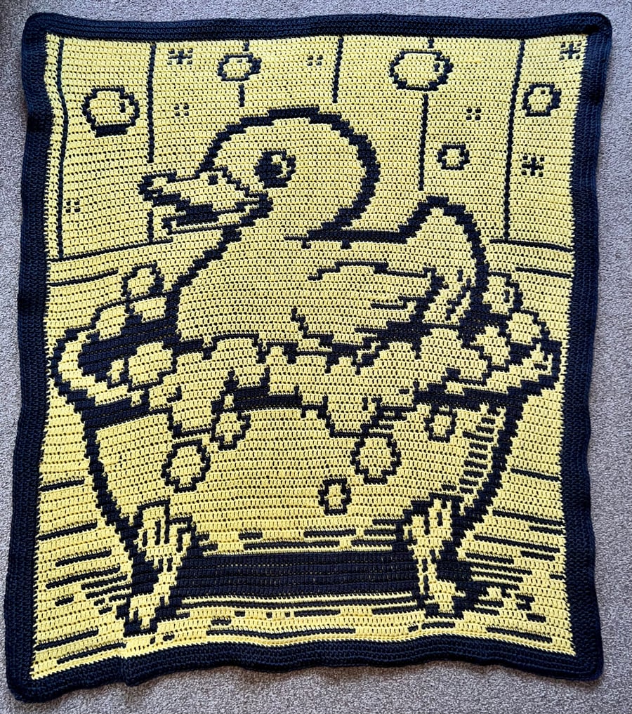 Rub-a-Dub Ducky crochet blanket