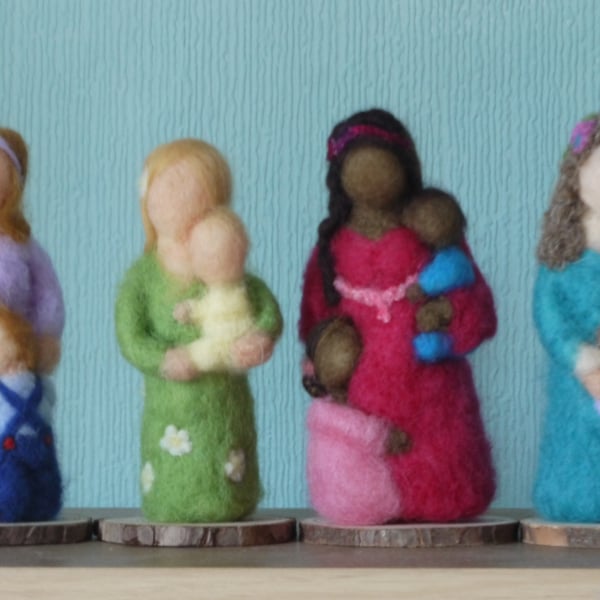 Custom made needle felted mothers day figure