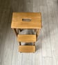 Light Oak Wooden Folding Step Stool, Library Steps, Kitchen Step Ladder. - Image 3