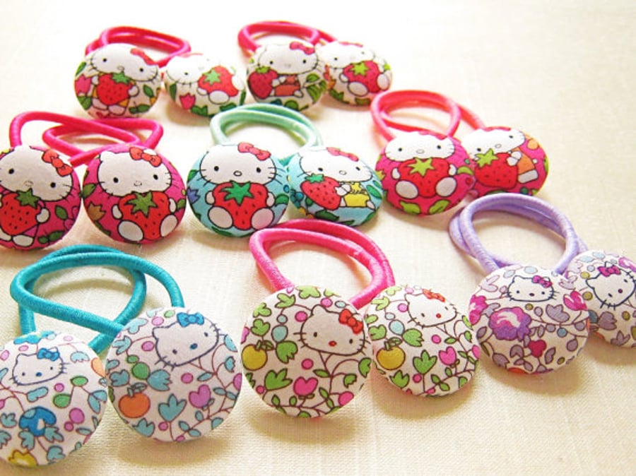 Liberty London Hello Kitty Hair Bobbles for Girls