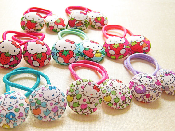 Liberty London Hello Kitty Hair Bobbles for Girls