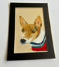 Original painting 5x7" in acrylics of a Jack Russell 
