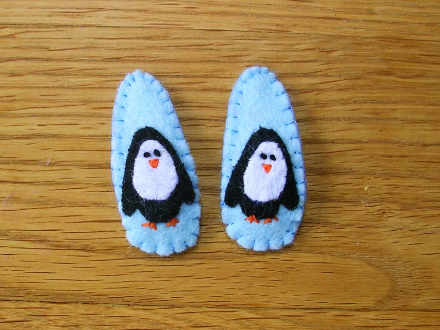 Pair of Penguin Hair Clips