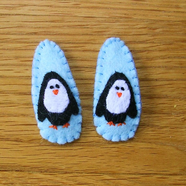 Pair of Penguin Hair Clips