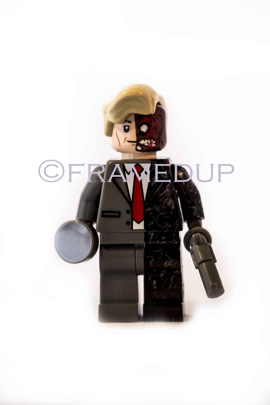 THE DARK KNIGHT - TWO FACE - CUSTOM LEGO PORTRAIT PRINT