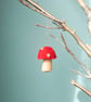 Red toadstool with glitter detail