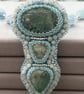 Aquamarine & Sterling Silver Beaded Pendant Necklace - Image 2