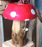 Red Spotty Toadstool with bee and ladybird 