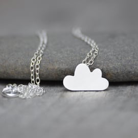 lucky happy cloud necklace in sterling silver