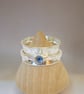 Silver Wide Band Spinner Ring With Topaz - Image 2