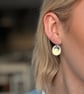 Silver enamel pebble earrings - Image 2