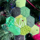 Christmas Tree Ornament Hand sewn Patchwork