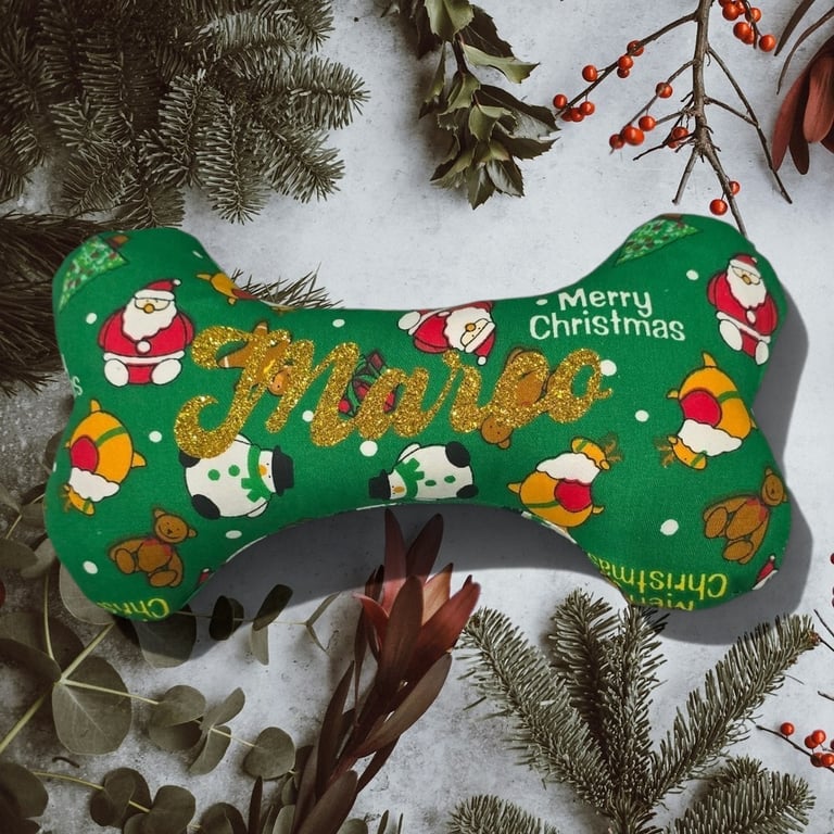 Personalised dog bone toy