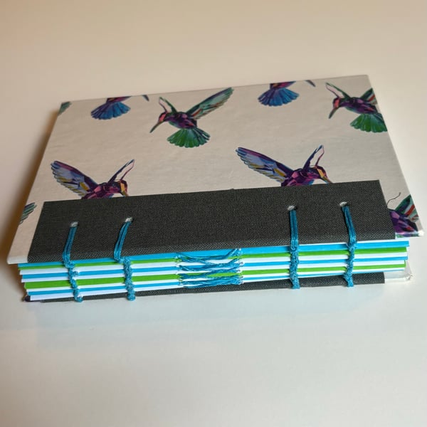 Pretty Hummingbirds: A Coptic-stitched Handmade Book