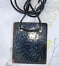 large oblong pendant on thong - poppies - Image 2