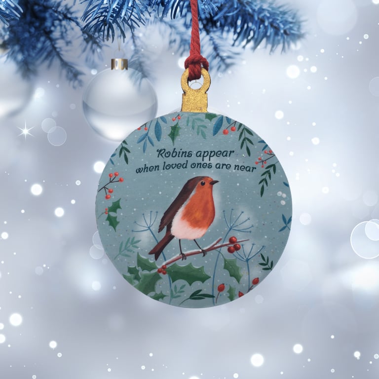 Red Robin Christmas Tree Hanging Ornament Decoration