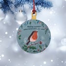 Red Robin Christmas Tree Hanging Ornament Decoration