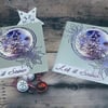 Set of two Christmas cards. Let it Snow Christmas cards.