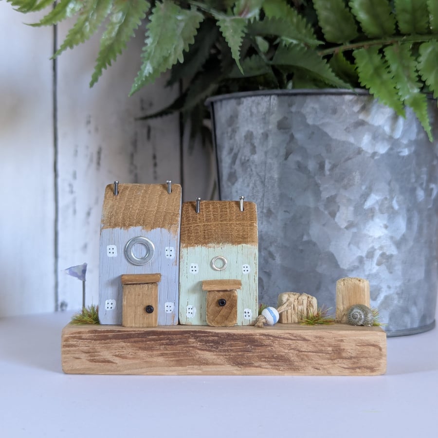 Handmade Tiny Coastal Oak Cottages Home Decor