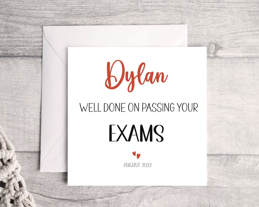 Personalised Well Done on Passing your Exams Card