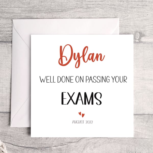 Personalised Well Done on Passing your Exams Card