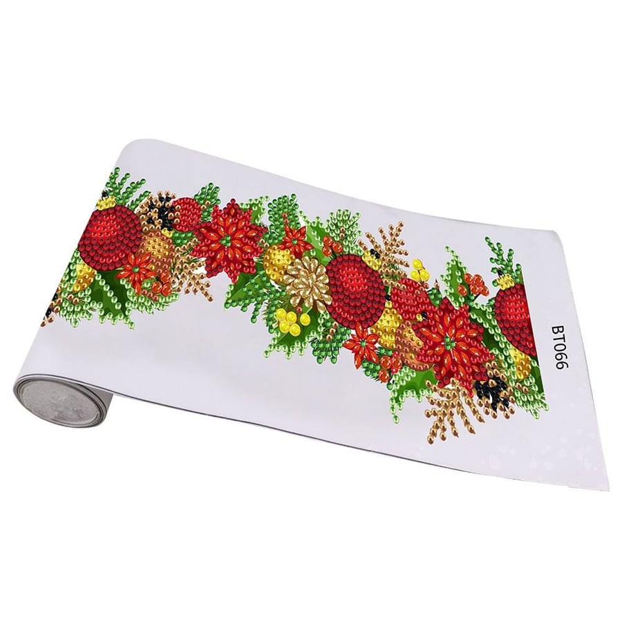 DIY Red and Gold Christmas Bauble Window Sticker Diamond Painting Kit Embroidery