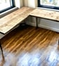 Corner Office Desk - Two Boards, Custom Made From Reclaimed Scaffold Boards And  - Image 7