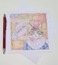 Mixed Media Collage any Occasion Card - Just for You Classy Cat - Image 8