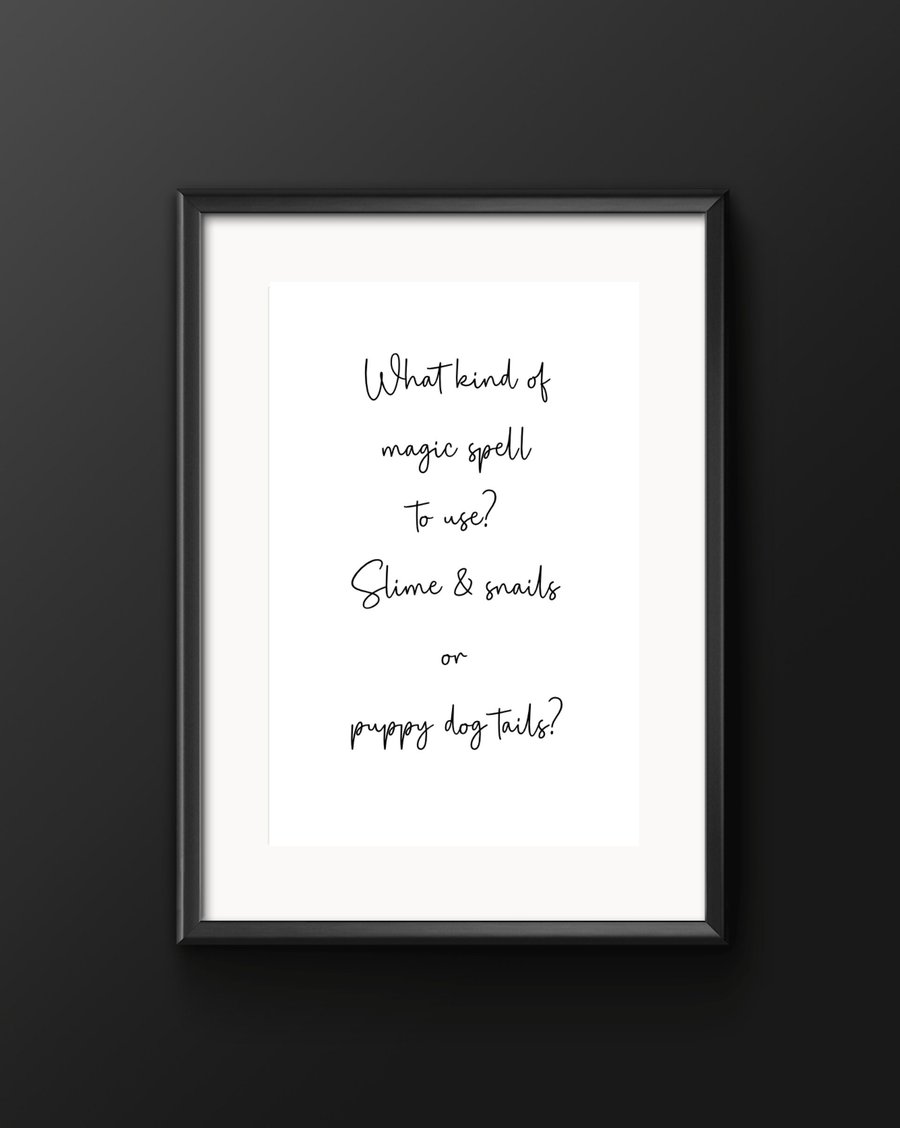 Magic Dance Labyrinth Lyrics - music print - minimalist