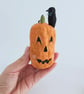 Spun Cotton Pumpkin Halloween Decoration - Image 2