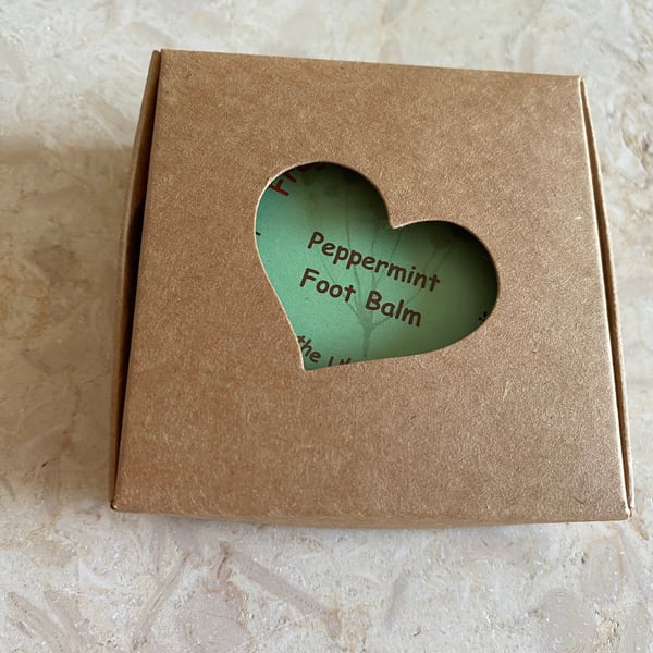 Peppermint Foot Balm in Heart Box