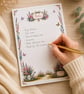 Butterfly Garden Lined Notepad - Floral Notes Pad - Shopping List Pad - Image 3