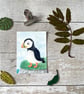 Puffin Bird Miniature Original ACEO painting - One of a kind